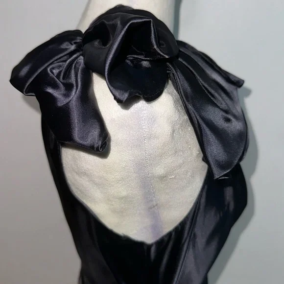 Vintage Black One Shoulder Tiered Dress - Picture 4 of 13